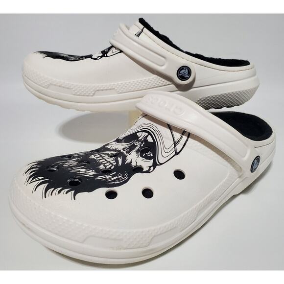 Luke Combs Special Edition Skull CROCS Lined Size Men 8 Women 10 White main image 5